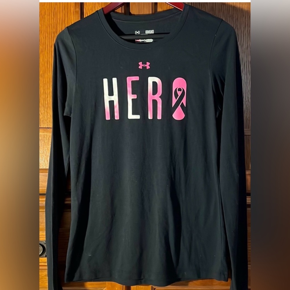 Under Armour Power in Pink Hero Tee HeatGear Semi-fitted Breast Cancer Awareness